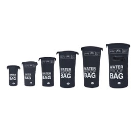 DonDon Waterproof Bag Drybag Storage Bag for your valuables with adjustable Shoulder Strap for Kayaking Boating Rafting Fishing Swimming Camping and Hiking in black 2 Liter