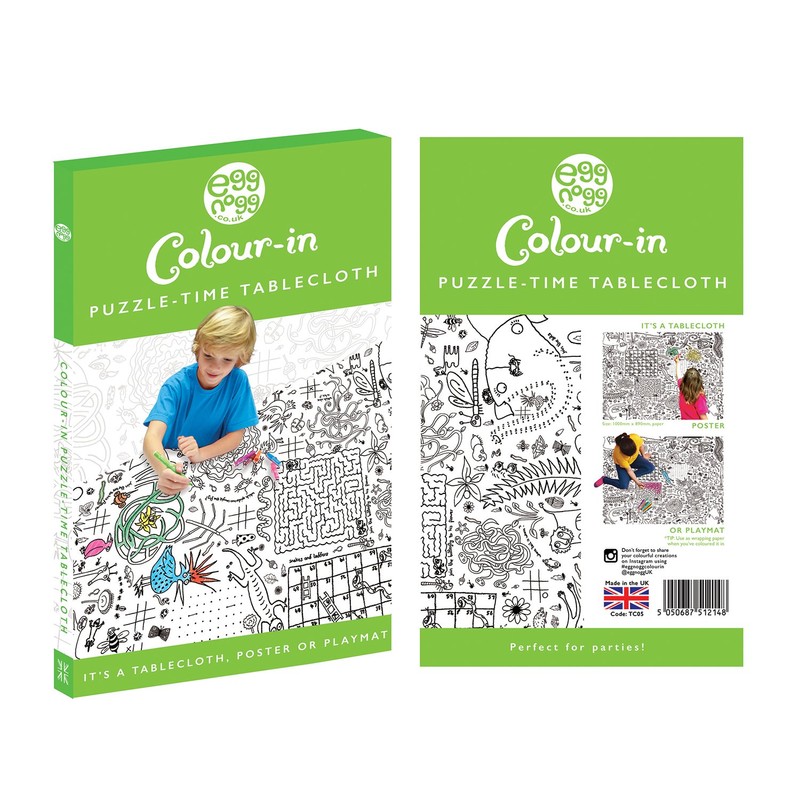 Eggnogg Colour in Puzzle Tablecloth (White)