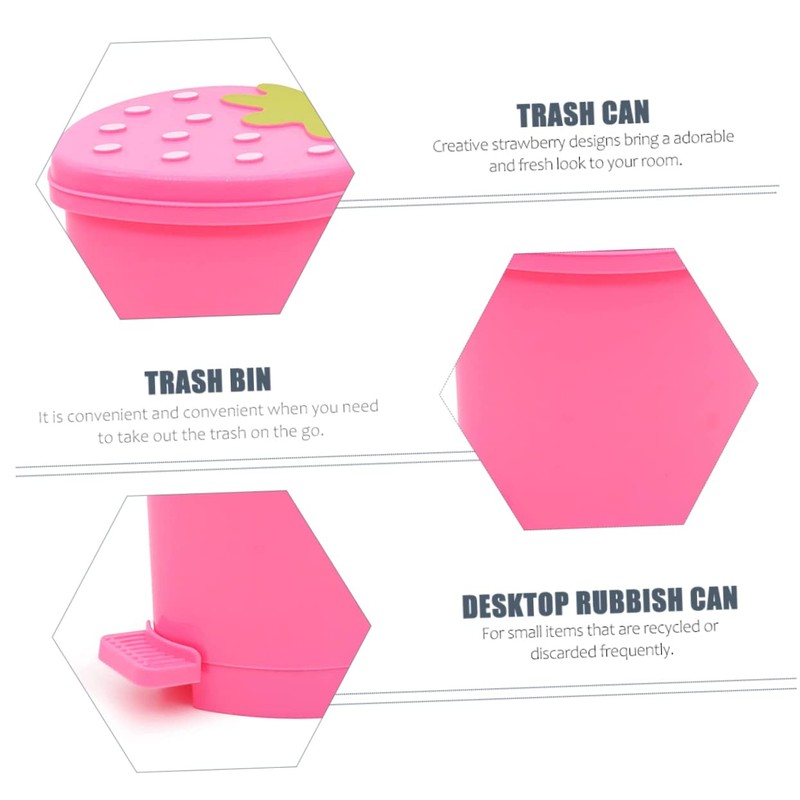 NUOBESTY Rubbish Bedroom Lid Decorative Shaped Pink Coffee Kitchen Adorable