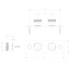 ENKI, P33, Easy Fix Wall Plate for Exposed Mini Thermostatic