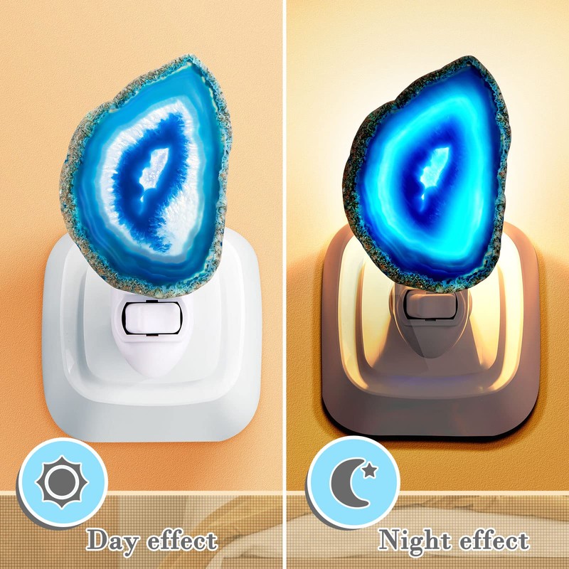 Hortsun Stone Nightlight Plug into Wall Christmas Agate Night Light