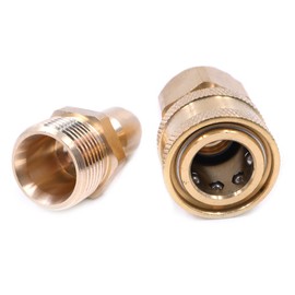 2pcs ZONADAH Brass Pressure Washer Fittings Metric M22 Female and 3/8" Male Quick Coupling Concealed to M22 Plug Pressure Washer Gun Accessories