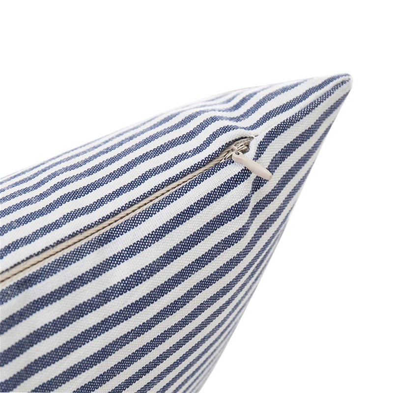 HOPLEE Farmhouse Pillow Covers 20x20 Navy Blue Pillow Cover with