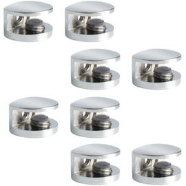 SAYAYO Glass Shelf Brackets, Glass Clamp Glass Railing for 5-8 mm Wood/Glass, 8Pcs