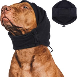 Nanaki Calming Hoodie- Dog Ear Cover for Noise Canceling 4th of July, Hematomas Ear Wraps For Dogs Anxiety Relief, Adjustable Ear Muffs for Fireworks, Thunderstorm, Grooming, Bathing Sleeping Headband
