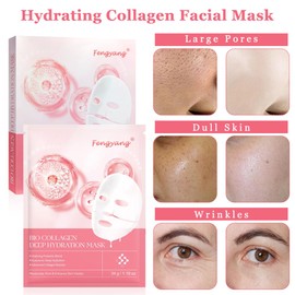 Fengyang Organic Collagen Mask Overnight, Biodance Collagen Mask, Collagen Mask, Hyaluronic Acid Deep Hydration, Reduces Fine Lines and Wrinkles