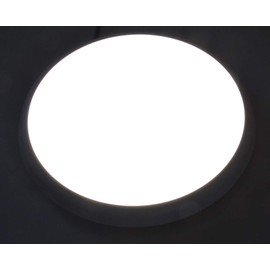 ChiliTec LED Ceiling Light with Motion Sensor 26 cm IP54 Indoor Outdoor Presence Sensor Twilight Sensor 22 W 2200 lm 40 mm Flat Round Wet Room Light HF Radar Sensor 4000 K White