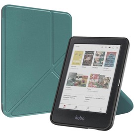Kepuch Custer Case for Kobo Clara Colour 2024 / BW / 2E 2022 6",Ultra-Thin PU-Leather Soft TPU Shell Cover - Green