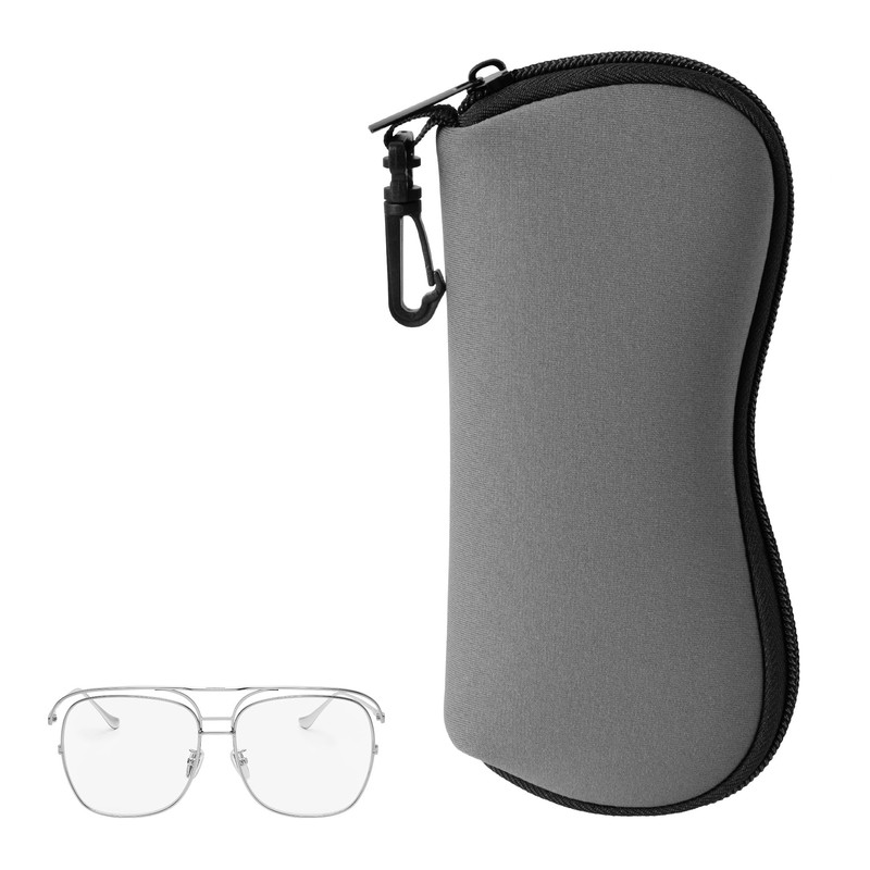 kwmobile Neoprene Glasses Case in Black - Soft Case for