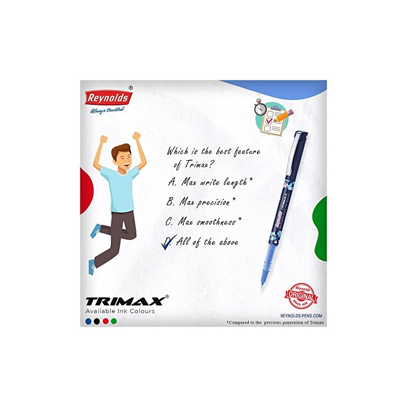 Reynolds Trimax 2 ct Pouch - Blue Gel Pen I