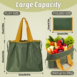 DUNSOO Foldable Shopping Bag (Military Green)