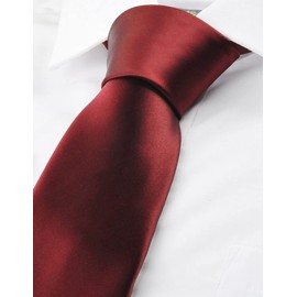 Corbatas de Satén para Hombre, Corbata Lisas Slim Delgada para Caballero, Accesorio Elegante de Alta Calidad para Trajes, Regalo Perfecto para Marido, Padre o Amigo (Rojo)