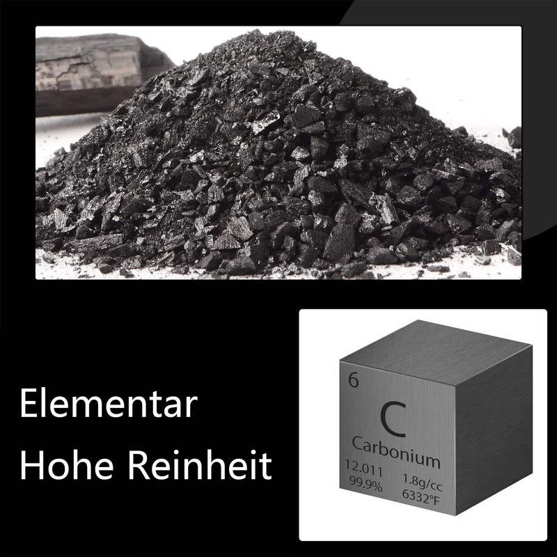 Pevfeciy 1 Inch Carbon Cube 25.4 mm Metal Density Cube