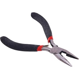 Mr.Gadget's Solutions Mini Long Nose Plier with Spring 15CM, Black Silver & Red, 15cm