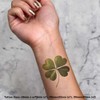 4 x 'Four Leaf Clover ' Temporary Tattoos - Water