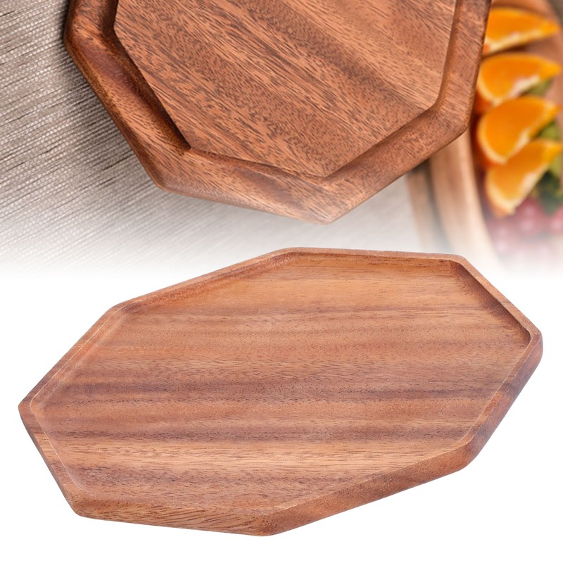 Tea Plate Natural Wood Environmental Protection Uniform Texture Odorless Serving