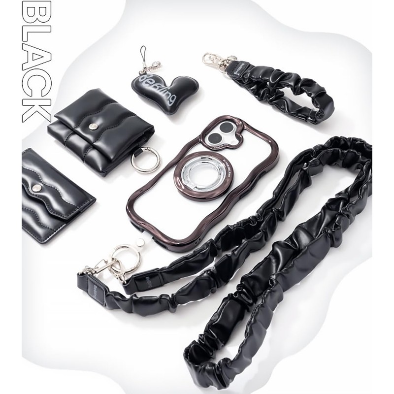 iFace BeBling Shoulder Strap with Strap Holder (Black) (Black) [iFace