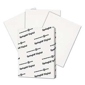 Springhill White 8.5” x 11” Cardstock Paper, 90lb, 163gsm, 250 Sheets (1 Ream) – Premium Lightweight Cardstock, Printer Paper with Smooth Finish for Greeting Cards, Flyers, Scrapbooking – 015101R