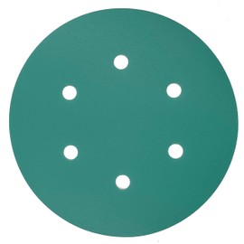 TigerShark 6 Inch Sanding Discs 6 Hole Wet Dry Grit 400 20pcs Pack Special Anti Clog Coating Film Green Line Hook and Loop Dustless Random Orbital Sander Paper Extra Fine