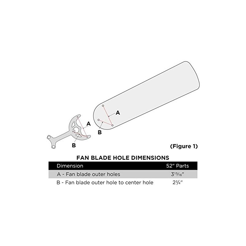 Ciata 52-Inch White/Bleached Oak Ceiling Fan Replacement Fan Blades-5 Pack