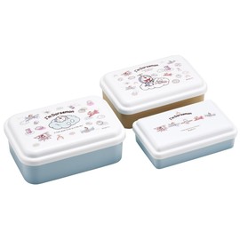 Skater SLUS3AG-A Antibacterial Seal Container, Storage Container, Doraemon, Sora, Sanrio, Set of 3, Made in Japan