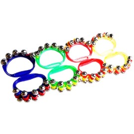 aloala Toddler Christmas Tin Rhythm Musical Instrument Music Ring Bells Hand Bell Bells (Set of 8)