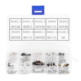 Micro Button Switch, 250 Pieces, 10 Types Tactil Micro Button Car Keys, Tactile Push Button Switch, Micro Switch, Tactile Button Assortment Kit with Box for Car Remote Control Key