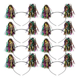 12 Diademas Papel Metalico Batucada Colitas Fiesta Articulos