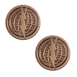 2pc Franklin Lightning Golden Metal Lapel Pin Brooch Metal Badge for Backpacks or bag accessories as Gift of Science Stories, Metal Stainless Steel, no gemstone