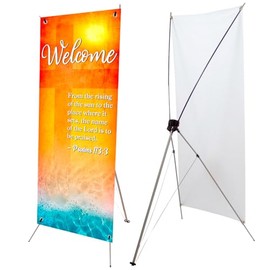 Welcome - Summer Psalms 2.5' x 6' Church X-Banner Kit (Printed in the USA)
