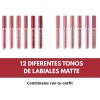 Labiales Mate Liquido Larga Duración A Prueba De Agua
