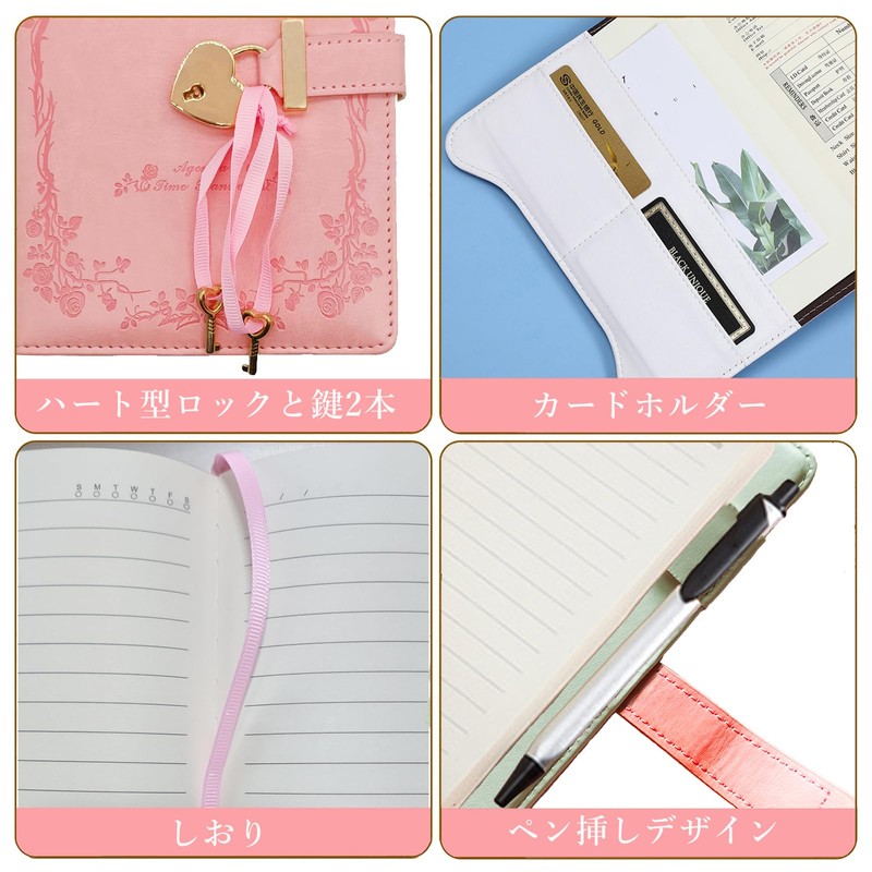 Lockable Notebook, Lockable Diary B6, Diary, Cute Diary with Lock,