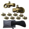 SU LIFE 10 Pack Adjustable Bow Shackles, Metal Paracord Buckles