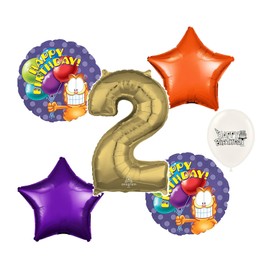 2nd Birthday Garfield Bouquet of Balloons