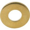 #12 Solid Brass Flat Washers, Commercial Standard, Grade 360, Plain