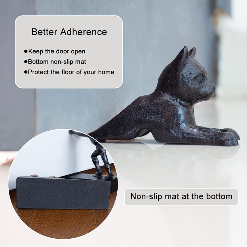 Earl Diamond Cast Iron Door Stop | Door Wedge |
