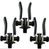 3 X CARP FISHING BLACK ALUMINIUM SPECIALIST ADJUSTABLE SUPER LITE BUTT ROD RESTS