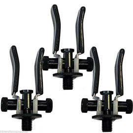 3 X CARP FISHING BLACK ALUMINIUM SPECIALIST ADJUSTABLE SUPER LITE BUTT ROD RESTS