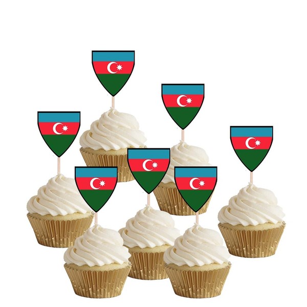 AK Giftshop Azerbaijan Flags Party Food Sticks Picks Cupcakes Decorations