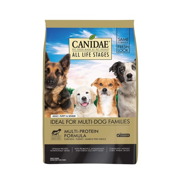 CANIDAE All Life Stages, Premium Dry Dog Food with Whole Grains, Chicken, Turkey, Lamb & Fish, 15lbs