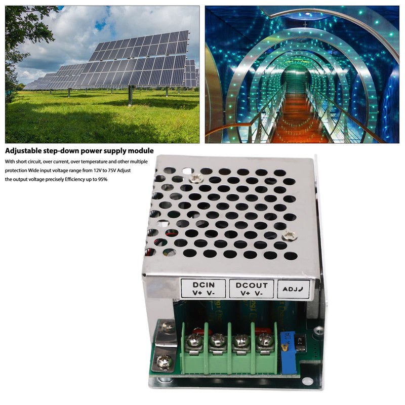 15A 400W Step-Down Module, Adjustable DC12-75V to 2.5-50V Regulator Step-Down