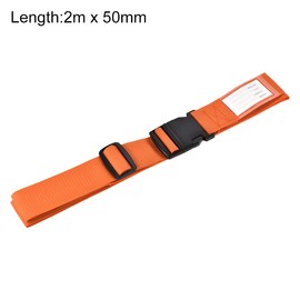 sourcing map Luggage Straps Suitcase Belts with Buckle Label, 2Mx5cm Adjustable PP Travel Bag Packing Accessories, Orange 4Pcs