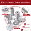 Unterlegscheiben-Set aus Edelstahl 304 – inklusive Größen M4, M5, M6,