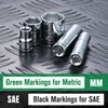 SK 3/8" Drive Socket Set, SAE Sockets, 13-Piece, 1/4" to