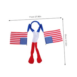 SAFIGLE American Flag Hairband Patriotic Independence Day Headband with Handswing for Sports Fans Bright Usa Themed Decoration for Labor Day Graduation Party Accessories