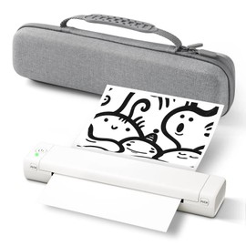 Odaro M08F Letter Portable Printer with Carry Bag, Bluetooth Thermal Printer Inkless Wireless for Travel, Small Compact Printer Support 8.5" X 11" Letter Size Thermal Paper - White