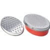 MAGICVOGEL Cheese Grater with Container, Stainless Steel, 2 Grating Surfaces,