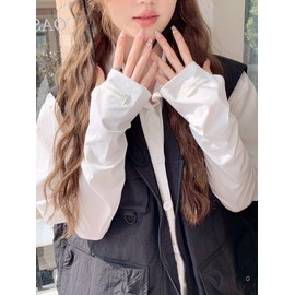 Lalapala Women's Arm Cover, UV Protection, Summer Arm Sleeve, Loose, Sun Protection, UPF50+, Cool, Cool to Touch, Arm Cover, Sweat Absorbent, Quick Drying, Anti-Slip, Good to the Touch, Breathable