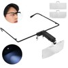 Eyeglasses Magnifier LED Light Hands Free Magnifying Glass for Watch