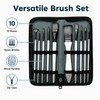 10-Piece Paint Brush Set for Acrylic & Watercolor - Nylon